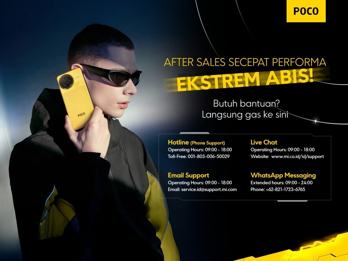 After Sales Ekstrem POCO Resmi Diluncurkan di Indonesia: Tukar Unit 10 Hari, Pickup Gratis, dan Layanan VIP