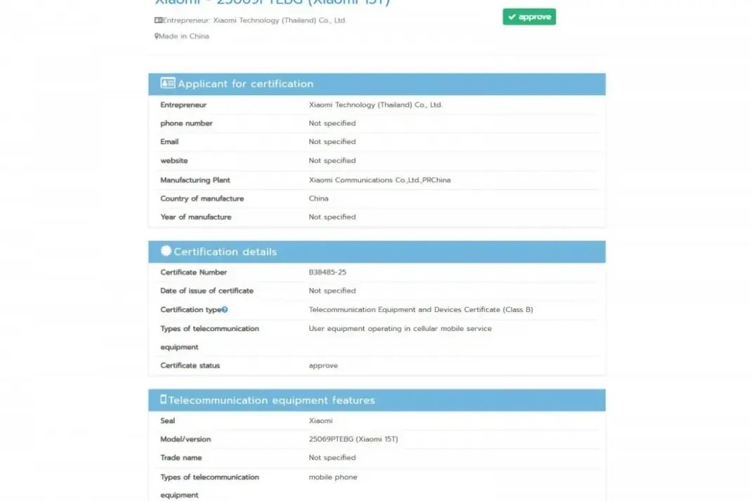 Rilis Xiaomi 15T dan 15T Pro Semakin Dekat, Sertifikasi Global Sudah Dikantongi: Spesifikasi dan Tanggal Peluncuran Diungkap