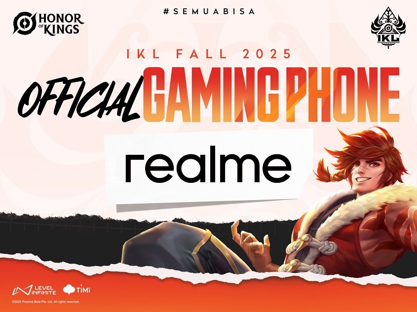 Realme Resmi Jadi Official Gaming Phone Honor of Kings IKL Fall 2025, Siap Dukung Esports Indonesia ke Level Dunia