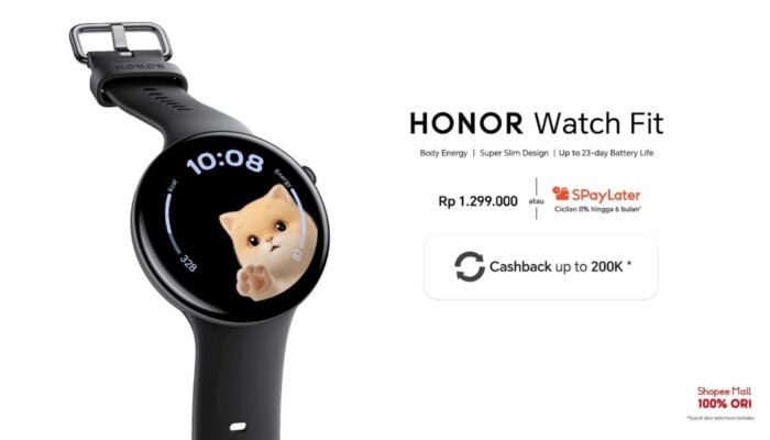 Baterai Tahan 23 Hari! HONOR Watch Fit Bawa Fitur AI Kesehatan Canggih ke Indonesia