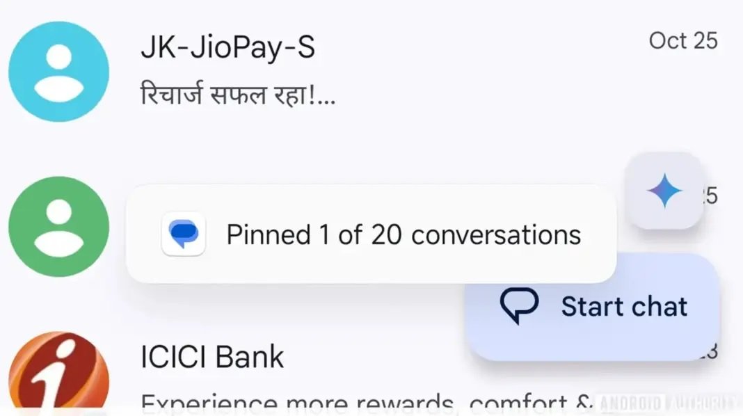 Google Messages Resmi Naikkan Batas Pin Chat Jadi 20 Percakapan, Pengguna Kini Bisa Kunci Obrolan Lebih Banyak