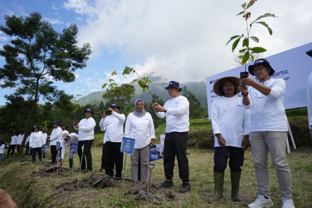 GoZero% Telkom Yogyakarta, Aksi Nyata Telkom Hijaukan Kawasan Hulu Sleman