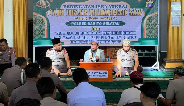 Peringati Isra Mikraj, Polres Barsel Teguhkan Iman dan Kepedulian Sosial Personel