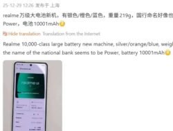 Realme Power dengan Baterai 10.001mAh Bocor, Bobot Cuma 219 Gram